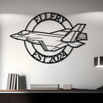 F-35 Custom Name Detailed Metal Wall Decor