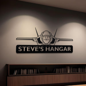 F-35 Lightning Custom Name Metal Wall Art