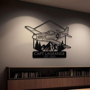 F-35 Lightning Custom Name Metal Silhouette