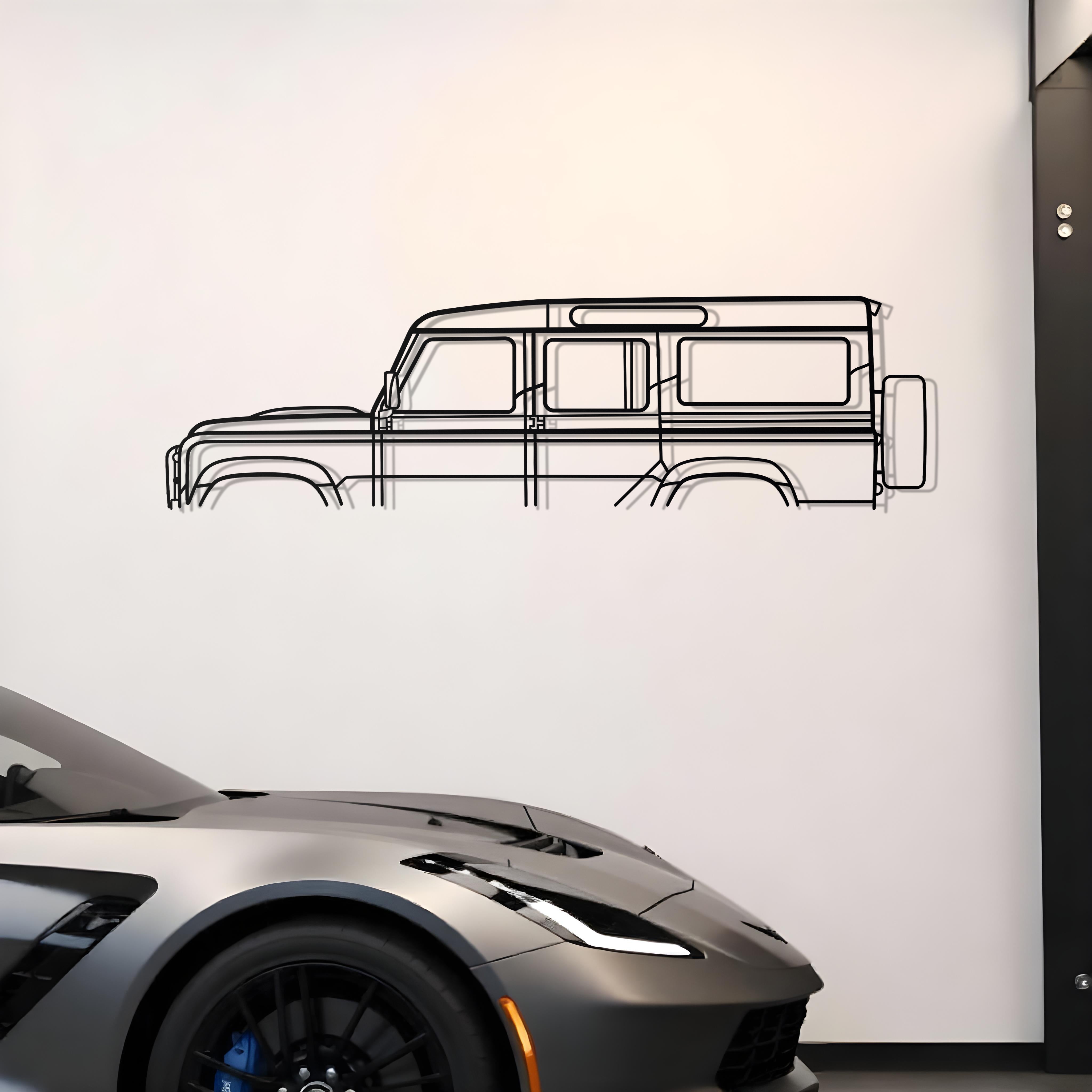Land Rover Defender 110 Classic Metal Silhouette