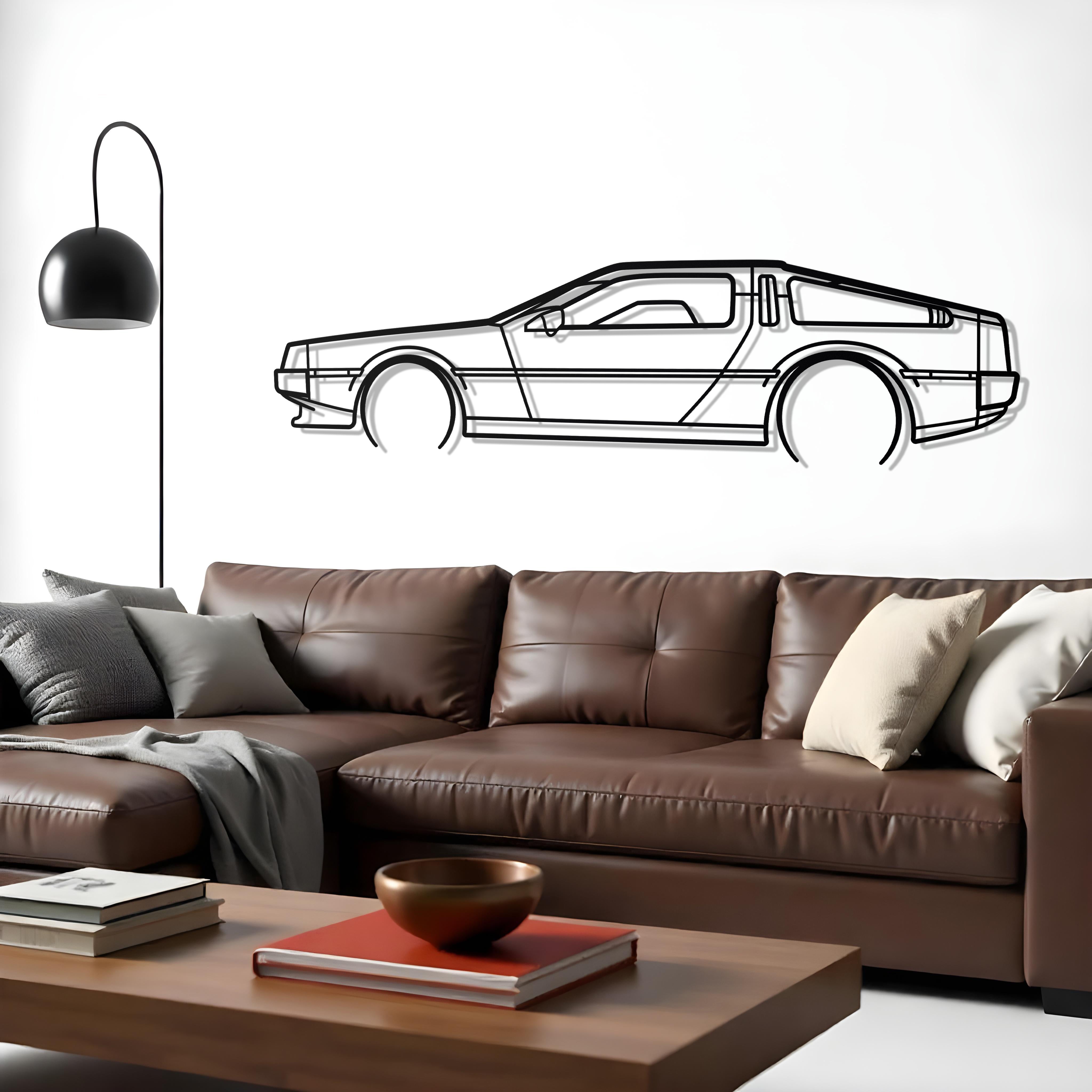 Delorean Metal Silhouette