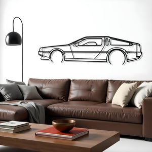 Delorean Metal Silhouette