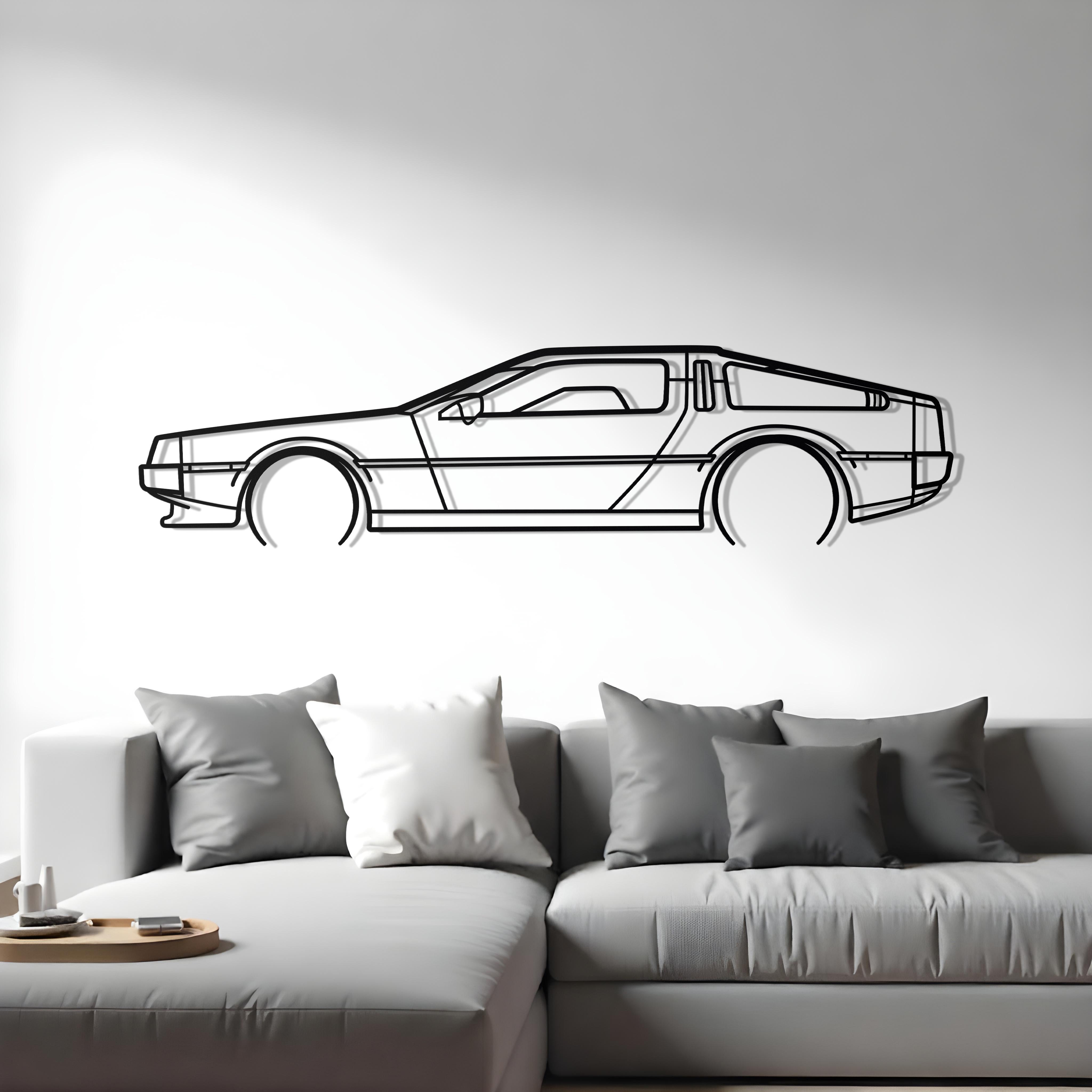 Delorean Metal Silhouette
