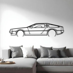 Delorean Metal Silhouette