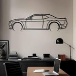 2021 Dodge Challenger Scat Pack Detailed Metal Car Silhouette