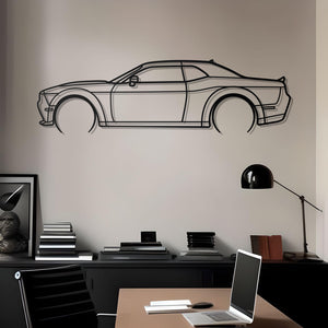 2021 Dodge Challenger Scat Pack Detailed Metal Car Silhouette