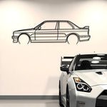 1991 BMW E30 M3 Detailed Metal Car Silhouette