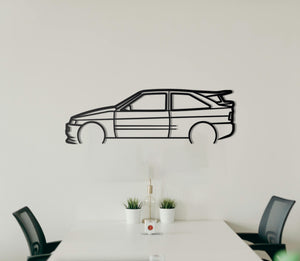 1995 Ford Escort RS Cosworth Car Metal Silhouette