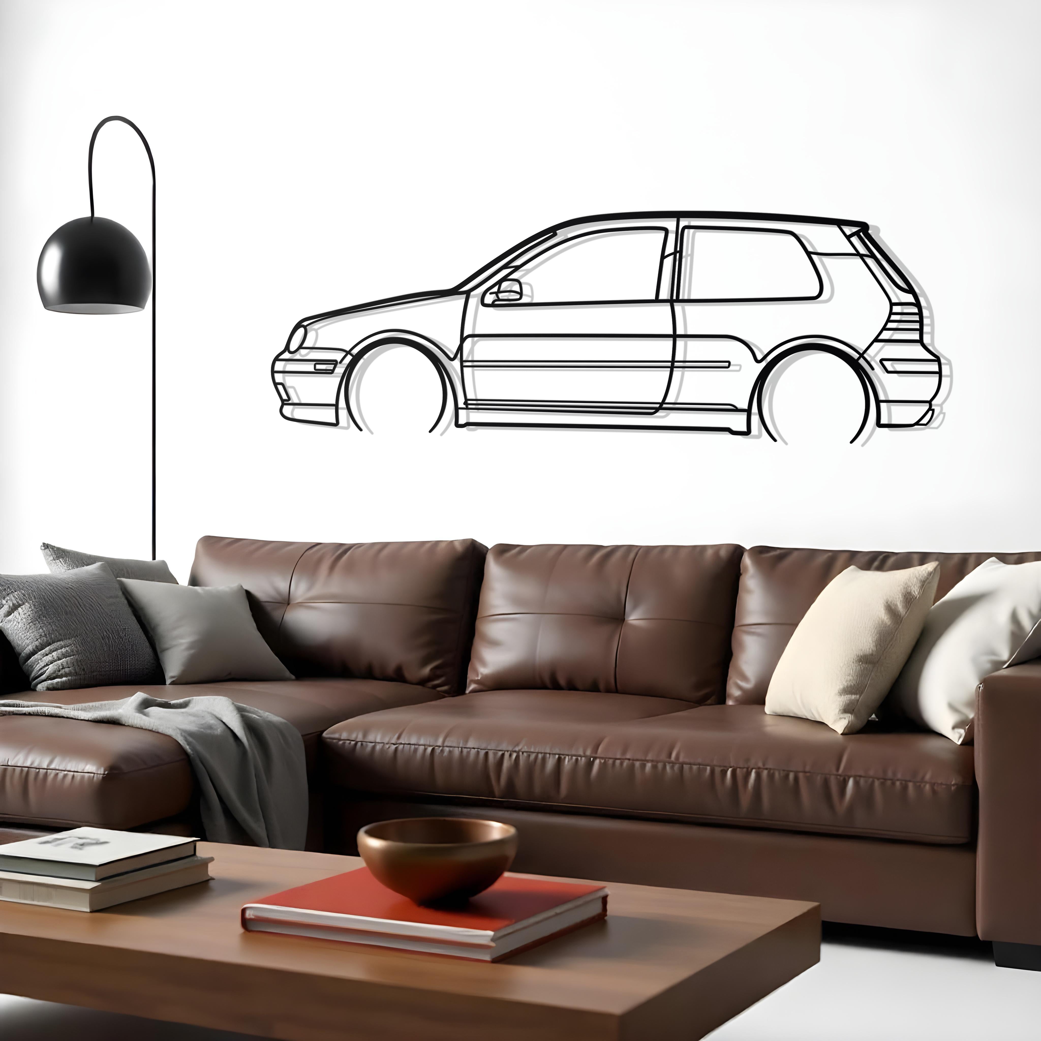 Volkswagen Golf GTI Mk4 Metal Silhouette