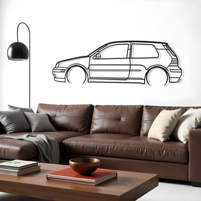 Volkswagen Golf GTI Mk4 Metal Silhouette
