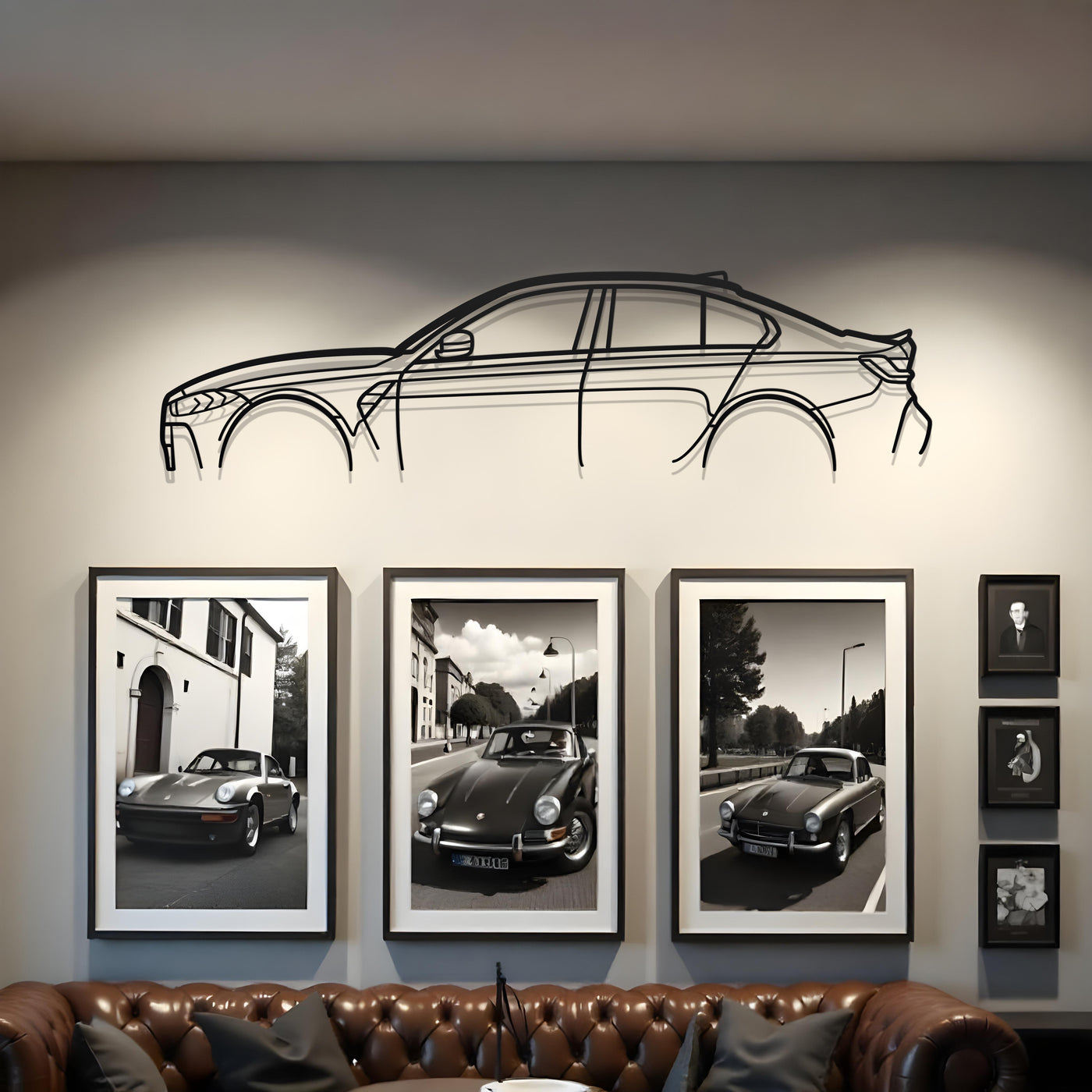 BMW M3 G80 Classic Metal Silhouette