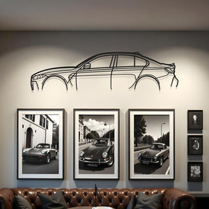 BMW M3 G80 Classic Metal Silhouette