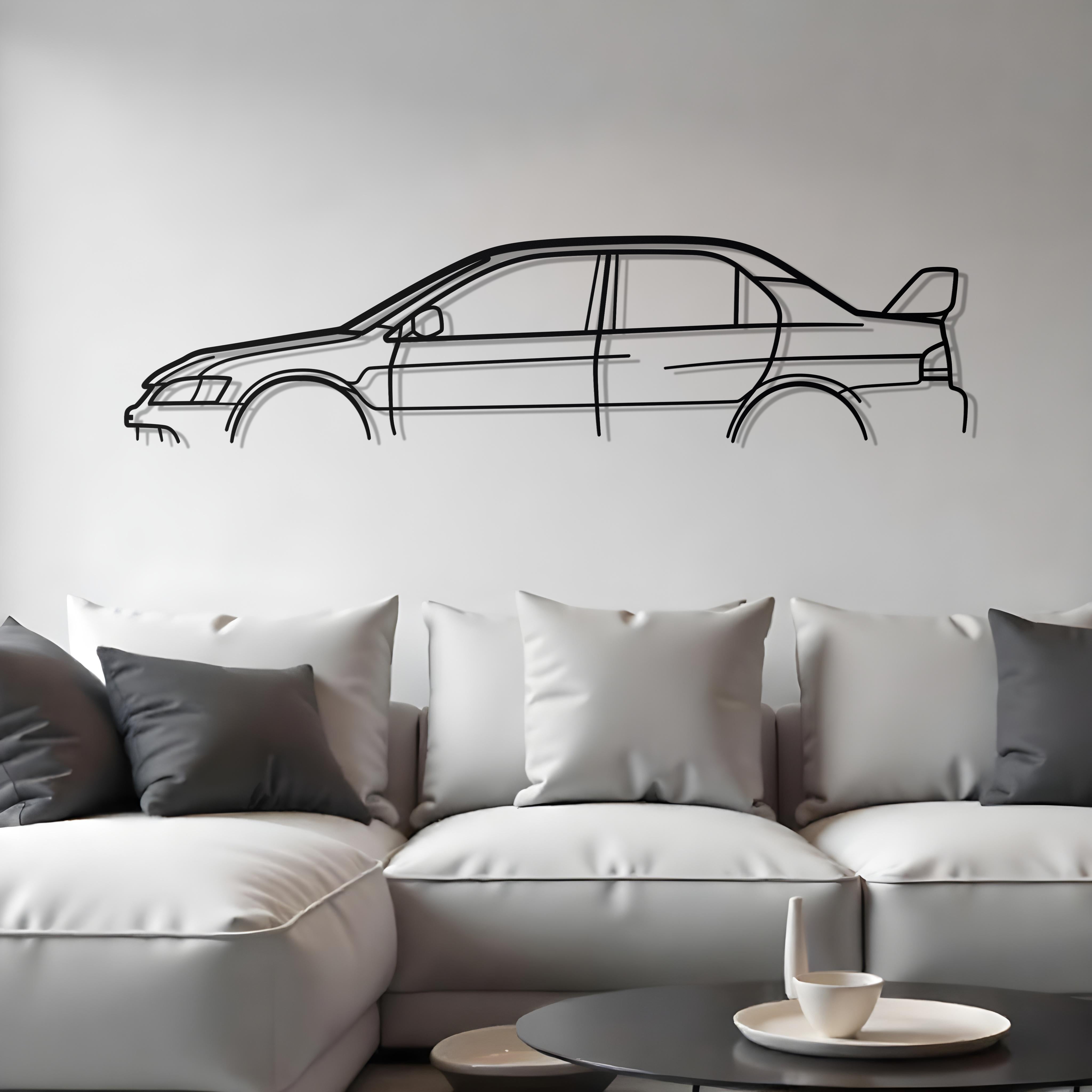 Mitsubishi EVO IX Classic Metal Silhouette