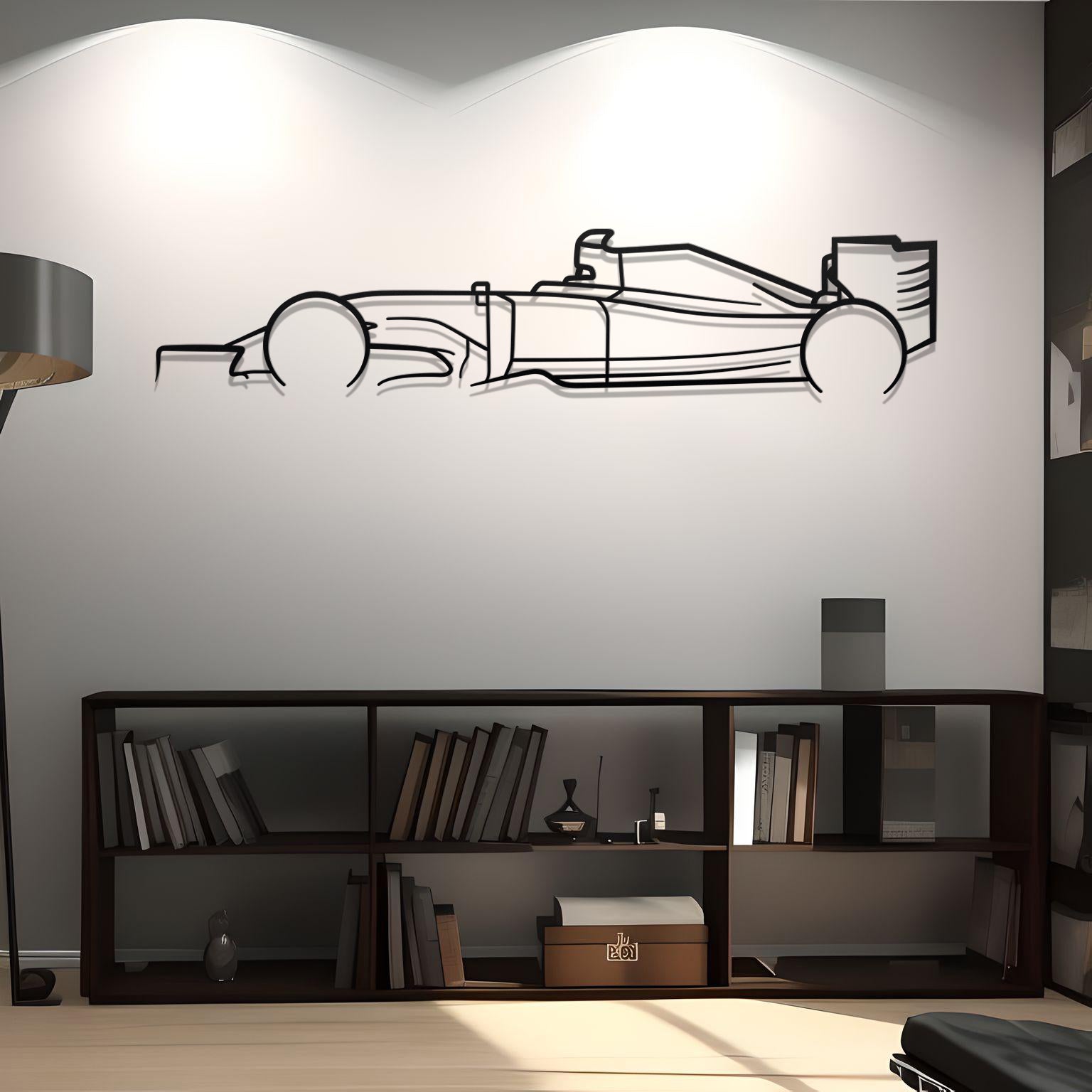 2024 Formula (F1) Detailed Metal Car Silhouette