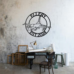 F-16 Custom Name Metal Plane Wall Decor