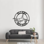 F-16 Custom Name Metal Plane Wall Decor