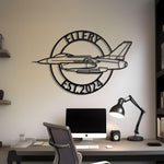 F-16 Custom Name Metal Silhouette