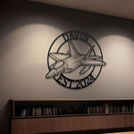 F-22 Custom Name Metal Silhouette