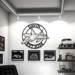 F-22 Custom Name Metal Silhouette