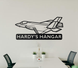 F-35 Custom Name Detailed Metal Wall Decor