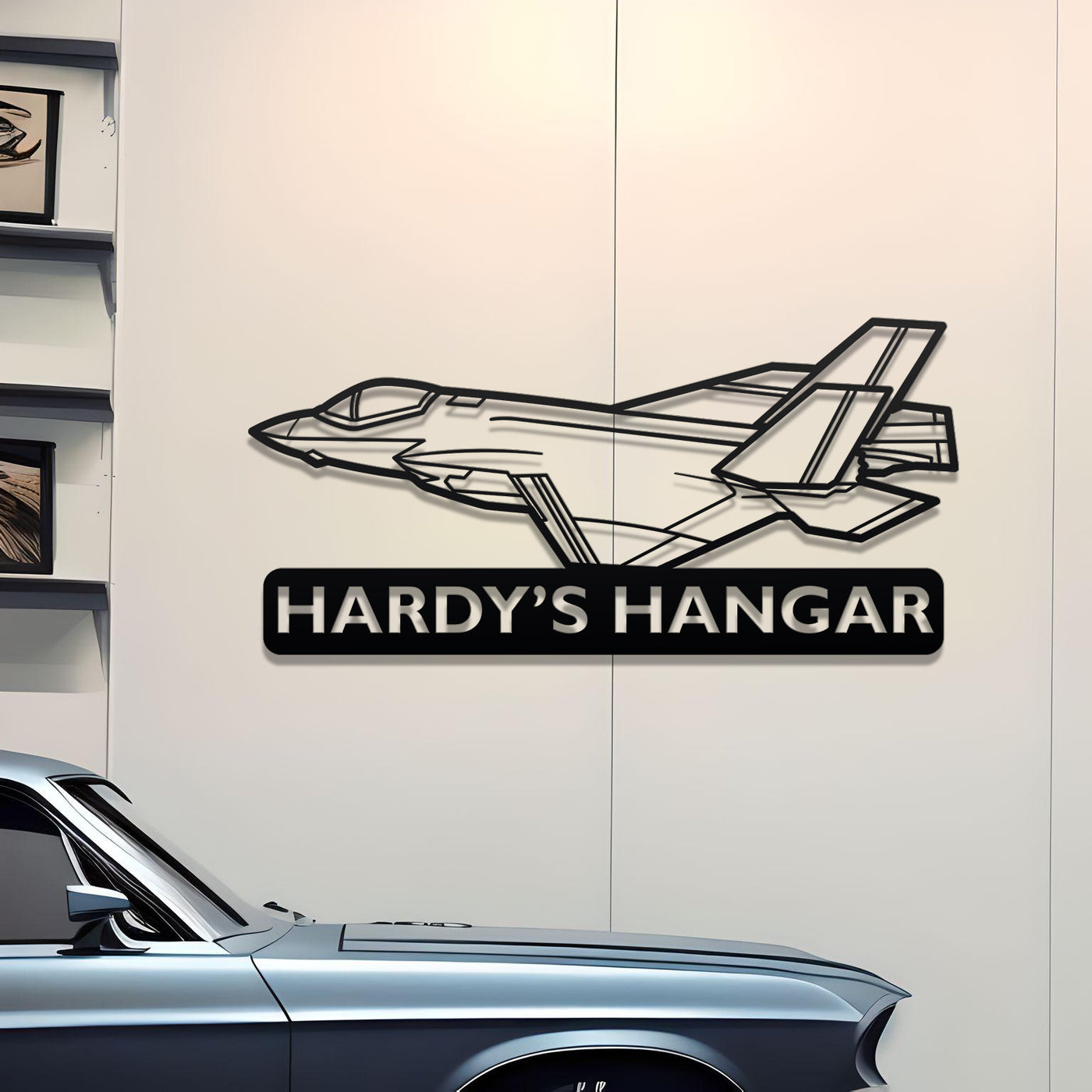 F-35 Custom Name Detailed Metal Wall Decor