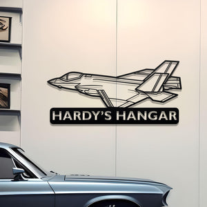F-35 Custom Name Detailed Metal Wall Decor