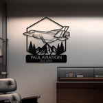 F-35 Custom Name Metal Plane Silhouette