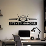 F-35 Lightning Custom Name Metal Wall Art