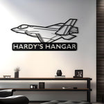 F-35 Custom Name Detailed Metal Wall Decor