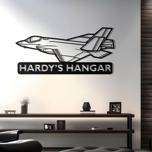 F-35 Custom Name Detailed Metal Wall Decor