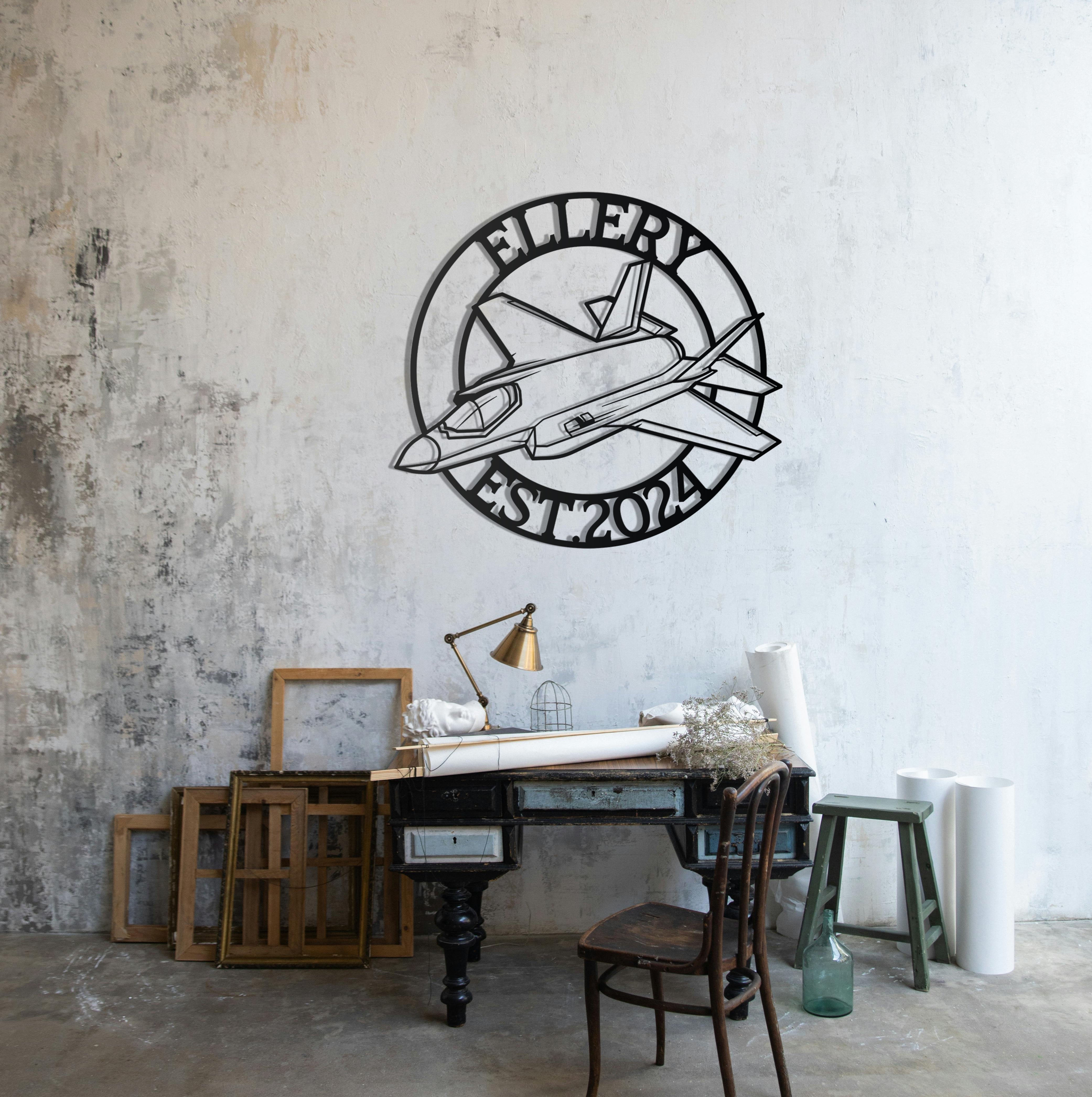 F-35 Custom Name Metal Wall Art