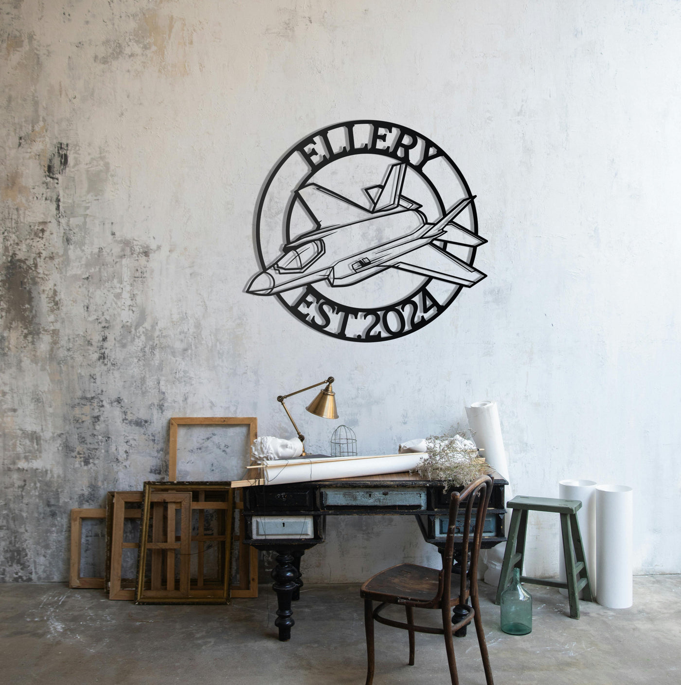 F-35 Custom Name Metal Wall Art