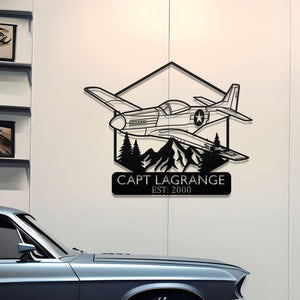 F-35 Lightning Custom Name Metal Silhouette