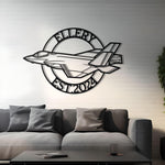F-35 Custom Name Detailed Metal Wall Decor