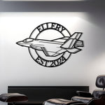 F-35 Custom Name Detailed Metal Wall Decor