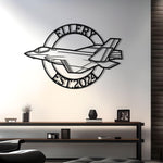 F-35 Custom Name Detailed Metal Wall Decor