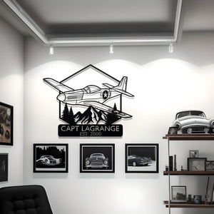 F-35 Lightning Custom Name Metal Silhouette