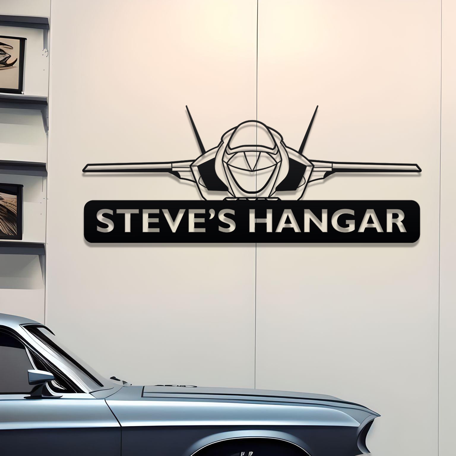 F-35 Lightning Custom Name Metal Wall Art
