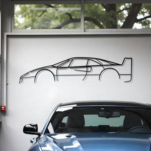 Ferrari F40 Classic Metal Silhouette