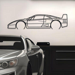 1990 Ferrari F40 Metal Wall Decor