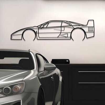 1990 Ferrari F40 Metal Wall Decor