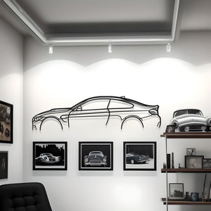 BMW M4 F82 Classic Metal Silhouette