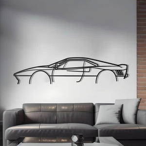 Ferrari 288 GTO Detailed Metal Car Silhouette