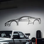 Ferrari 458 Detailed Metal Silhouette