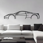 Ferrari 458 Detailed Metal Silhouette