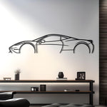 Ferrari 458 Detailed Metal Silhouette