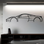 Ferrari 458 Detailed Metal Silhouette