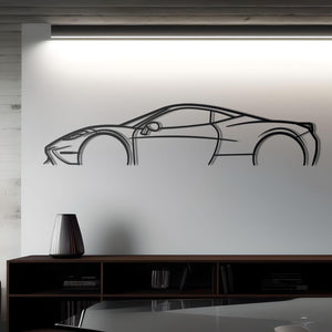 Ferrari 458 Detailed Metal Silhouette