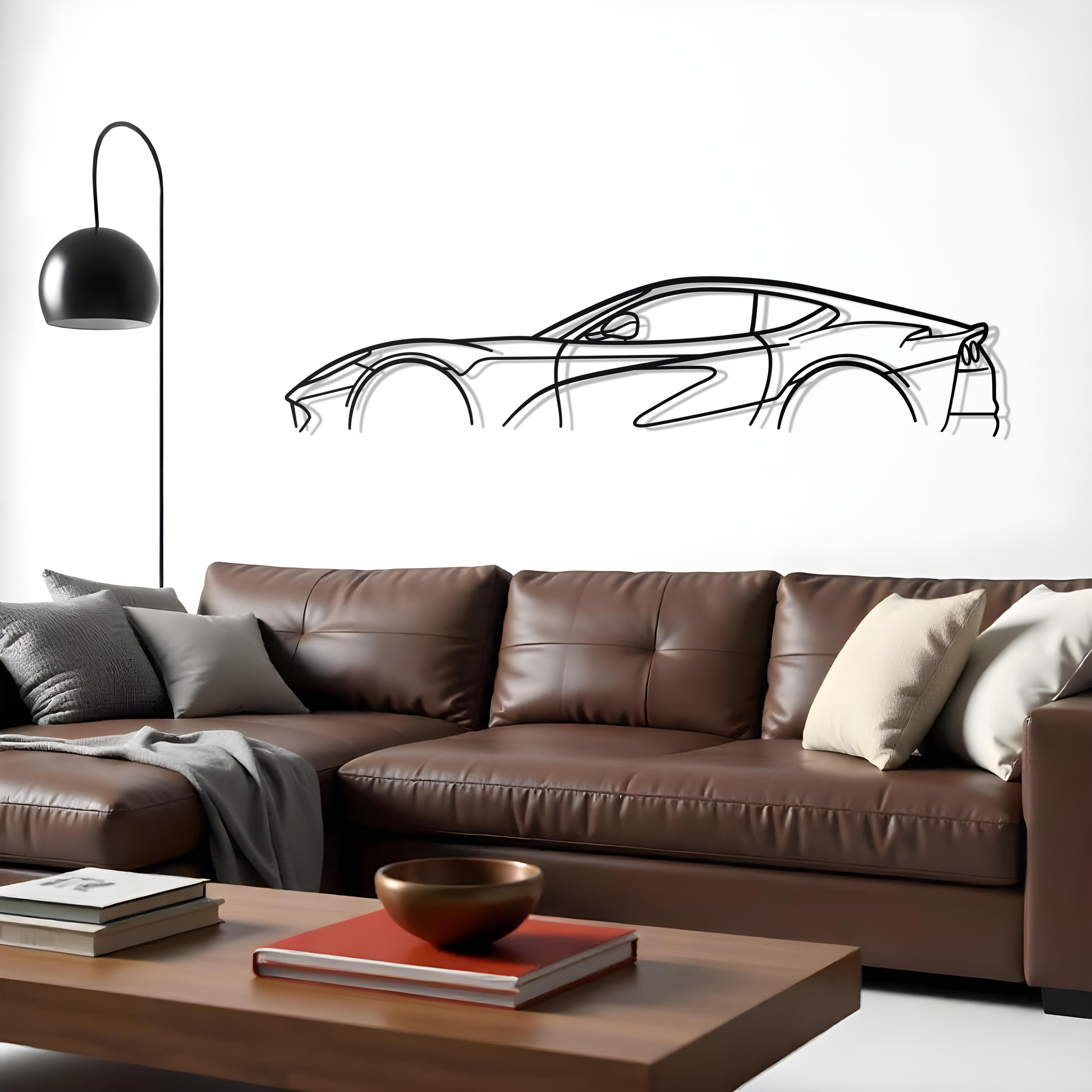 Ferrari 812 Superfast Classic Metal Silhouette