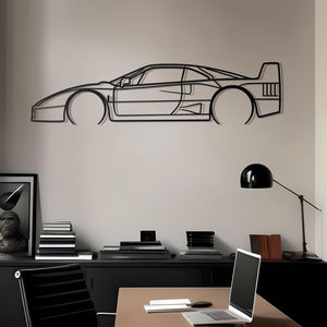 1990 Ferrari F40 Metal Wall Decor
